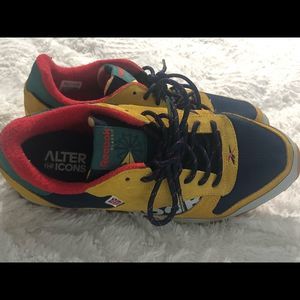 Rare Reebok Classic Leather Ripple Altered Shoes Size 10